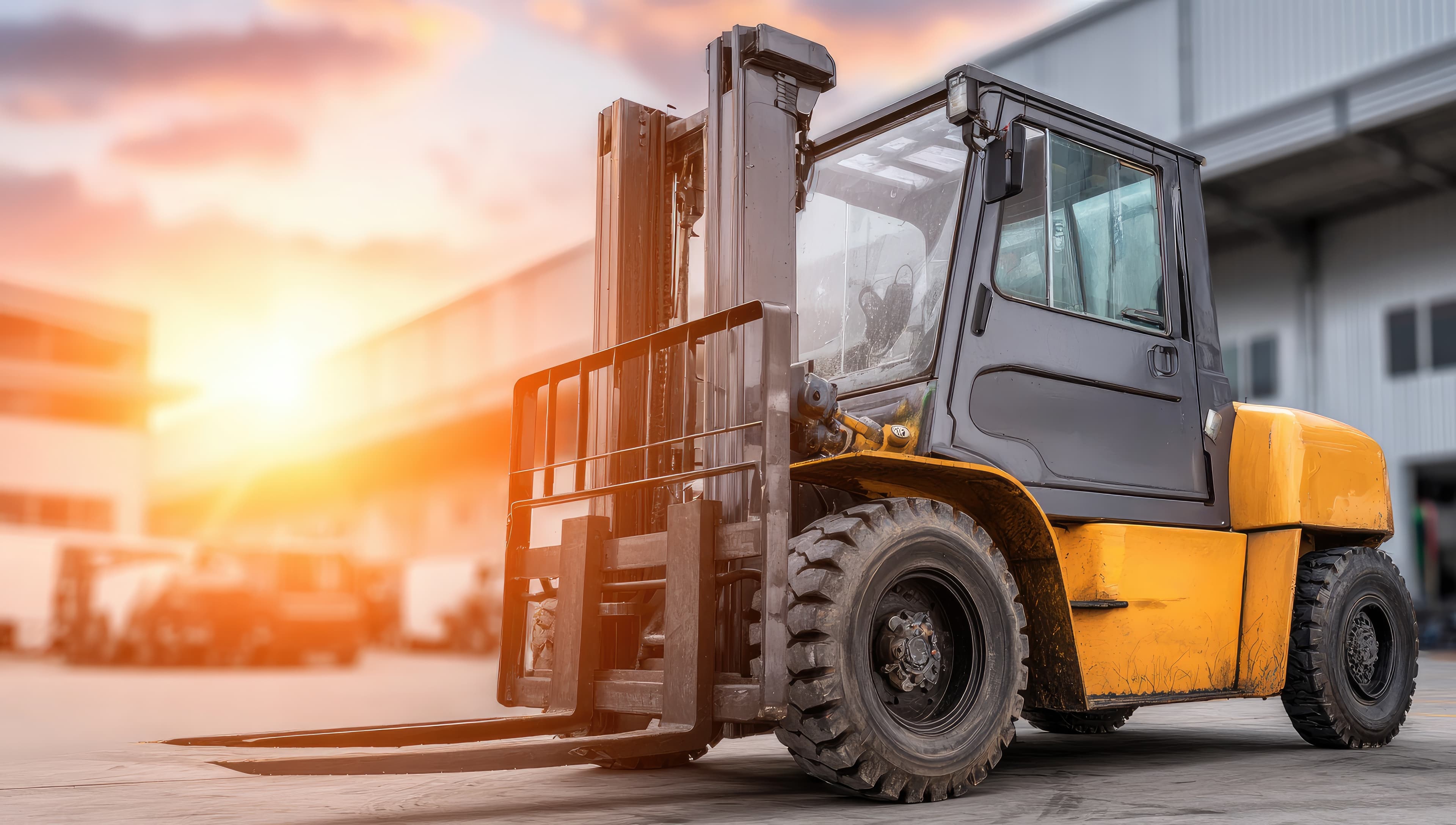 Gabelstapler und Flurförderzeuge in einem Lagerhaus